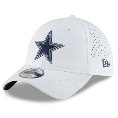Men's Dallas Cowboys New Era White 2018 Training Camp Secondary 9TWENTY Adjustable Hat 3041284